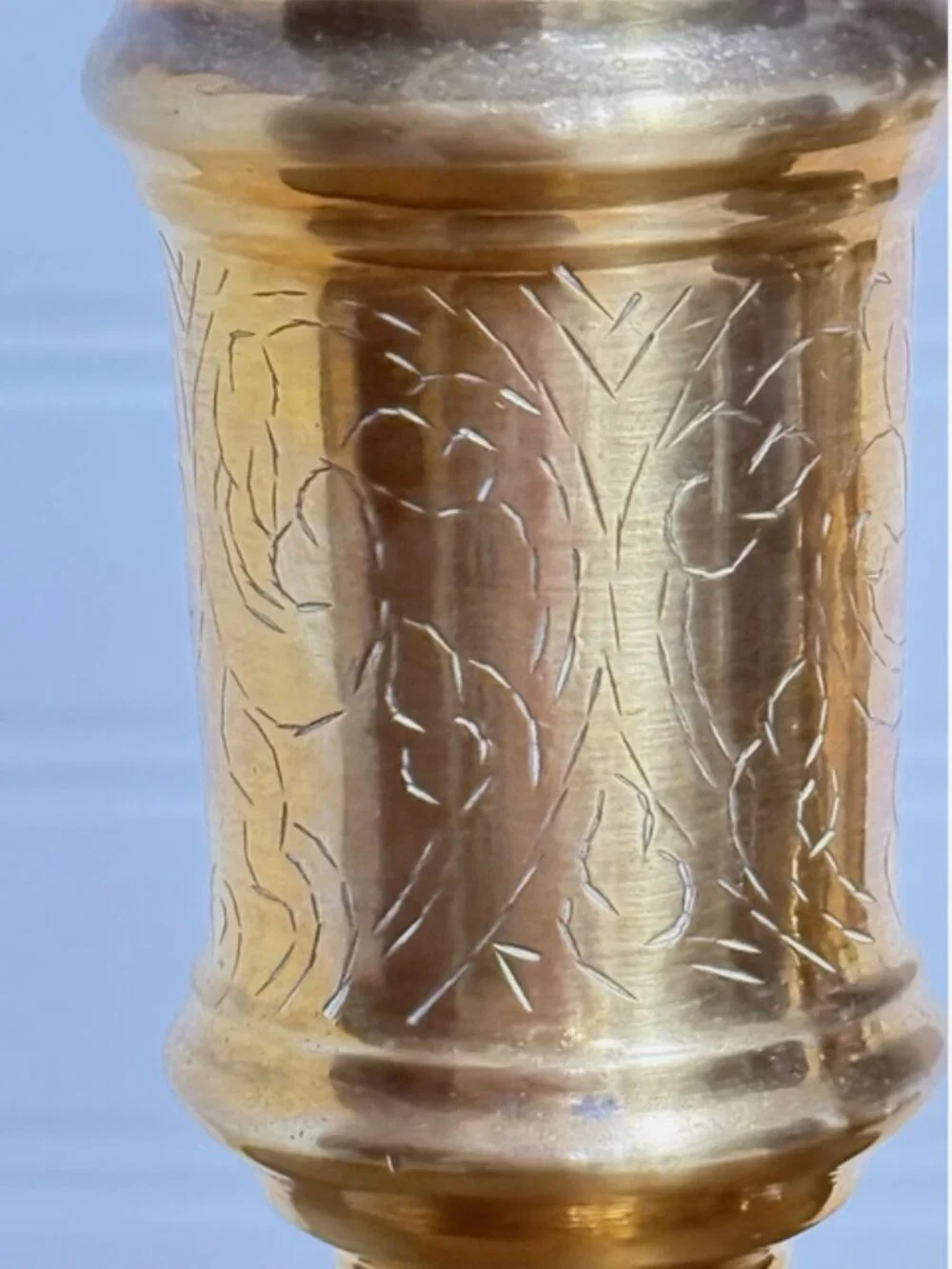 Vintage Brass Candlesticks Pair 11.5